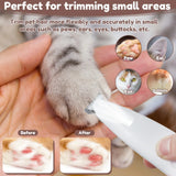 Waterproof Dog Paw Trimmer with LED Display | Silent & Rechargeable Pet Hair Clipper for Dogs & Cats | 18mm Blade for Precise Grooming