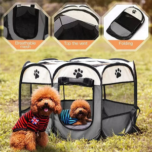 Portable Foldable Pet Tent – Lightweight & Spacious Travel Playpen for Cats & Dogs | Indoor & Outdoor Pet House