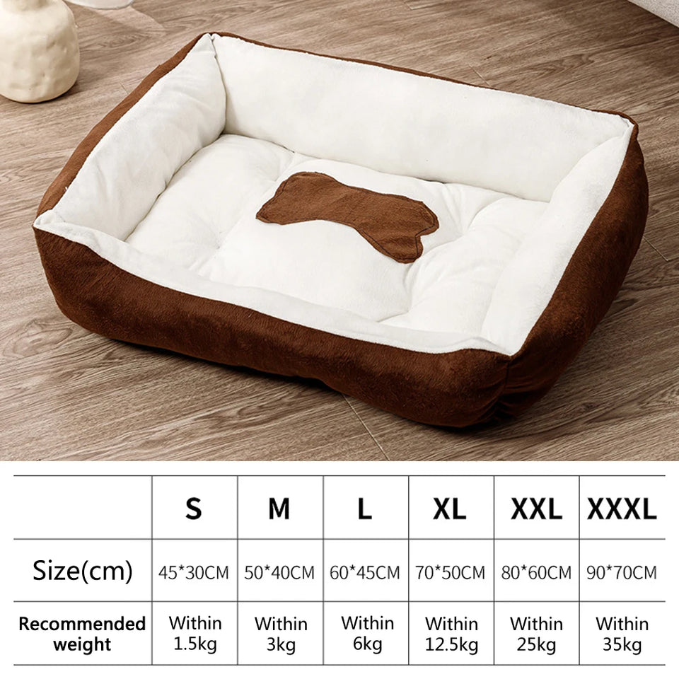 Luxury Plush Pet Bed - Soft, Breathable & Cozy Dog & Cat Sofa | Washable & Durable Design