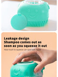 Silicone Pet Bathing Brush – Soft Massager with Built-in Shampoo Dispenser