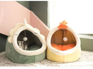 Cozy Foldable Cat Bed - Deep Sleep Cave for Cats & Small Dogs | Breathable, Removable & Washable Design