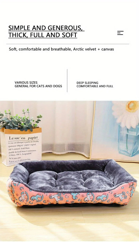 Luxury Soft Dog & Cat Sofa Bed | Breathable, Washable Pet Cushion for Small, Medium & Large Pets