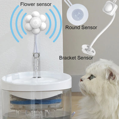 Automatic Pet Water Fountain | Motion Sensor Dispenser with USB Power & Filtered Water System