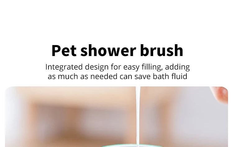 Silicone Pet Bathing Brush – Soft Massager with Built-in Shampoo Dispenser