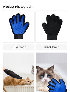 Silicone Pet Grooming Gloves | Hair Removal & Massaging Brush for Dogs & Cats | Gentle Shedding Glove