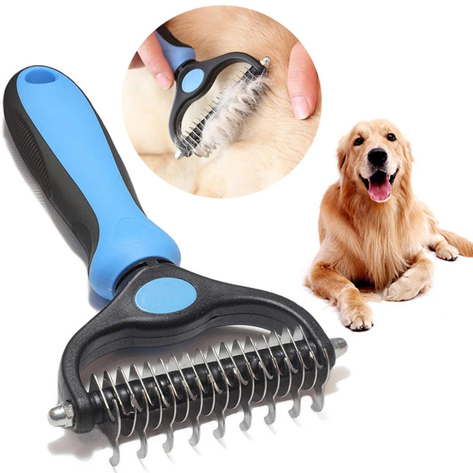 Professional Deshedding & Dematting Pet Brush – Removes Knots & Loose Fur for Dogs & Cats