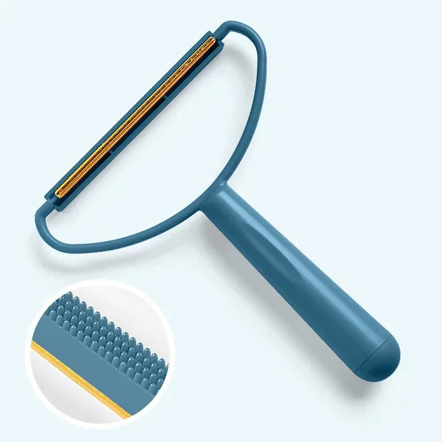 Portable Pet Hair Remover | Manual Lint Scraper & Sticky Brush for Cat & Dog Hair Removal