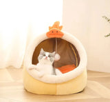 Cozy Foldable Cat Bed - Deep Sleep Cave for Cats & Small Dogs | Breathable, Removable & Washable Design