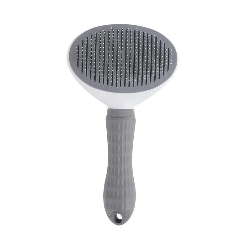 Self-Cleaning Pet Hair Brush | Stainless Steel Grooming Comb for Cats & Dogs | Long Hair Shedding Tool