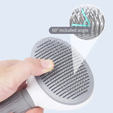 Self-Cleaning Pet Hair Brush | Stainless Steel Grooming Comb for Cats & Dogs | Long Hair Shedding Tool