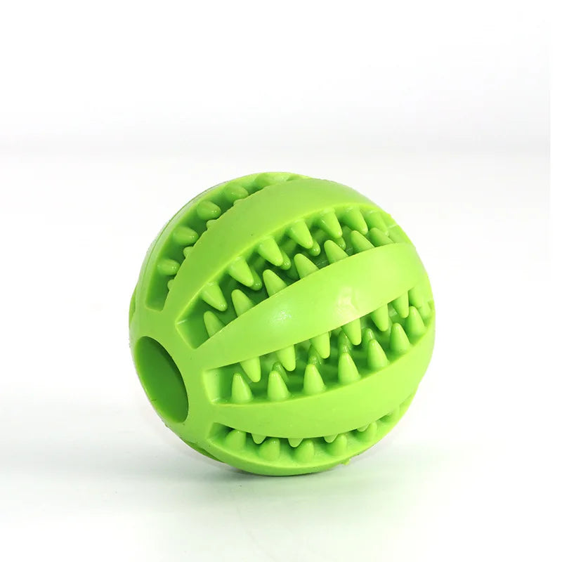 Durable Rubber Dog Chew Toy – Dental Cleaning Treat Ball for Interactive Play